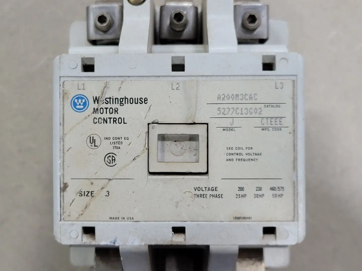 USED WESTINGHOUSE A200M3CAC