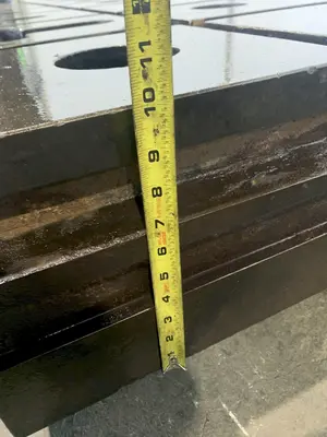 120" X 120" X 10" T-SLOTTED FLOOR PLATE. STOCK # 0416223