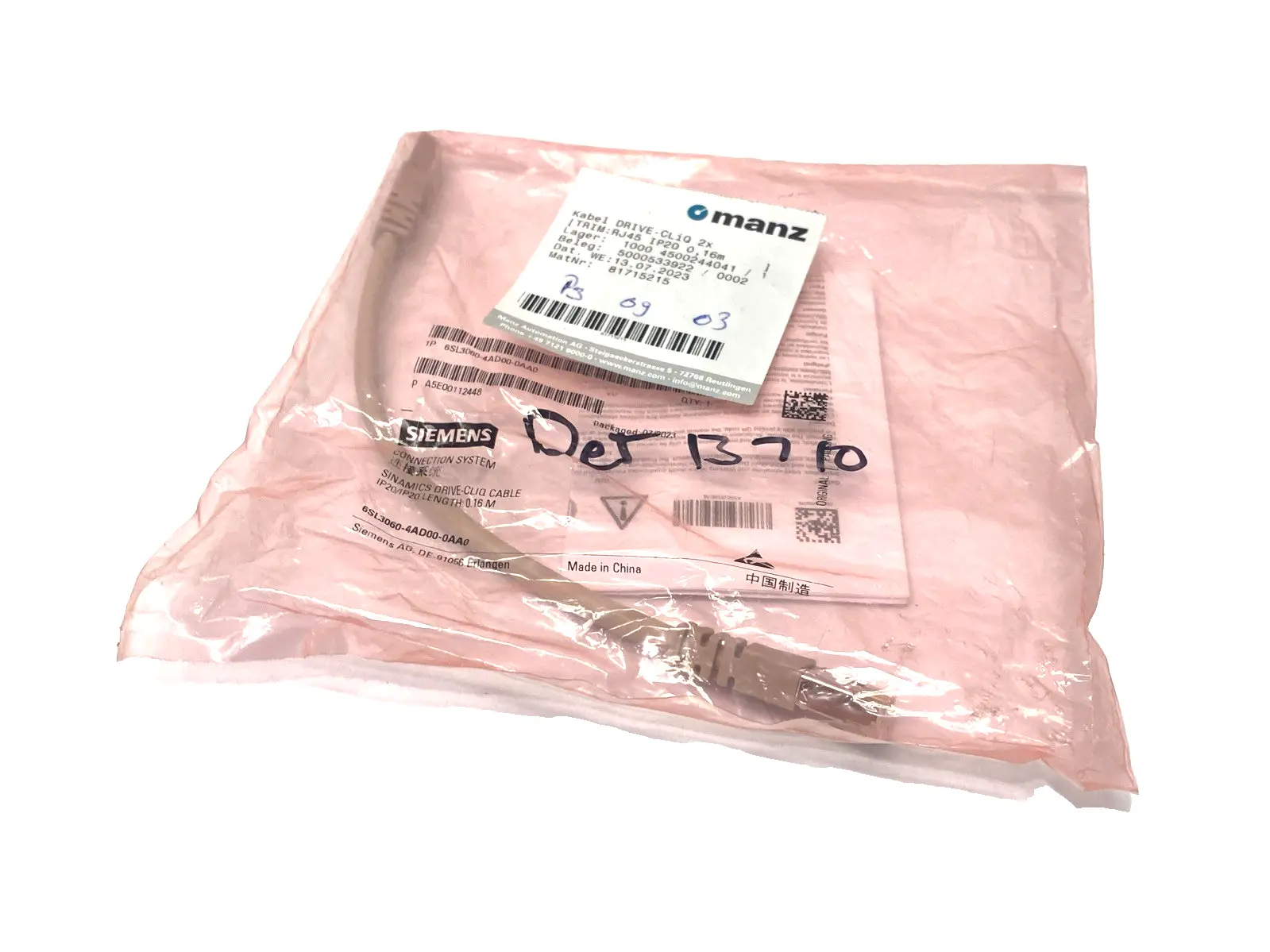 NEW SIEMENS SINAMICS DRIVE-CLIQ CABLE 0.16M