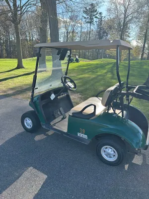 (1) 2017 E-Z-Go golf cart with a Kawasaki gas engine, model 625111G01, includes canopy, ball cover, ...