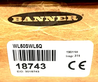 NEW BANNER ENGINEERING WL50SWL5Q SEALED LED SPOTLIGHT 18743