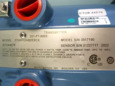 NEW Micro Motion 2700 R12 AB 2EXCX
