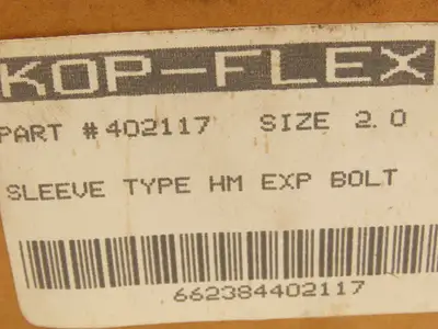 Kop-Flex 402117 Sleeve Type HM Exposed Bolts Size 2 Series H
