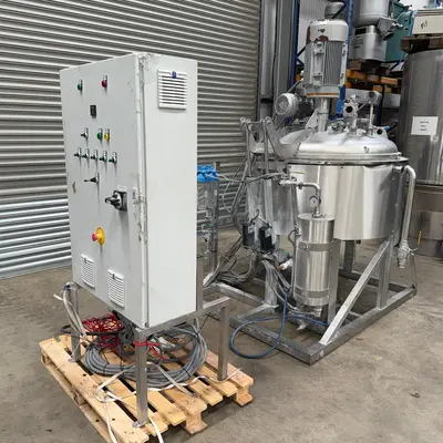 550L Normit S/S Jacketed Vacuum Homogeniser Cream & Paste Mixer VMG 650