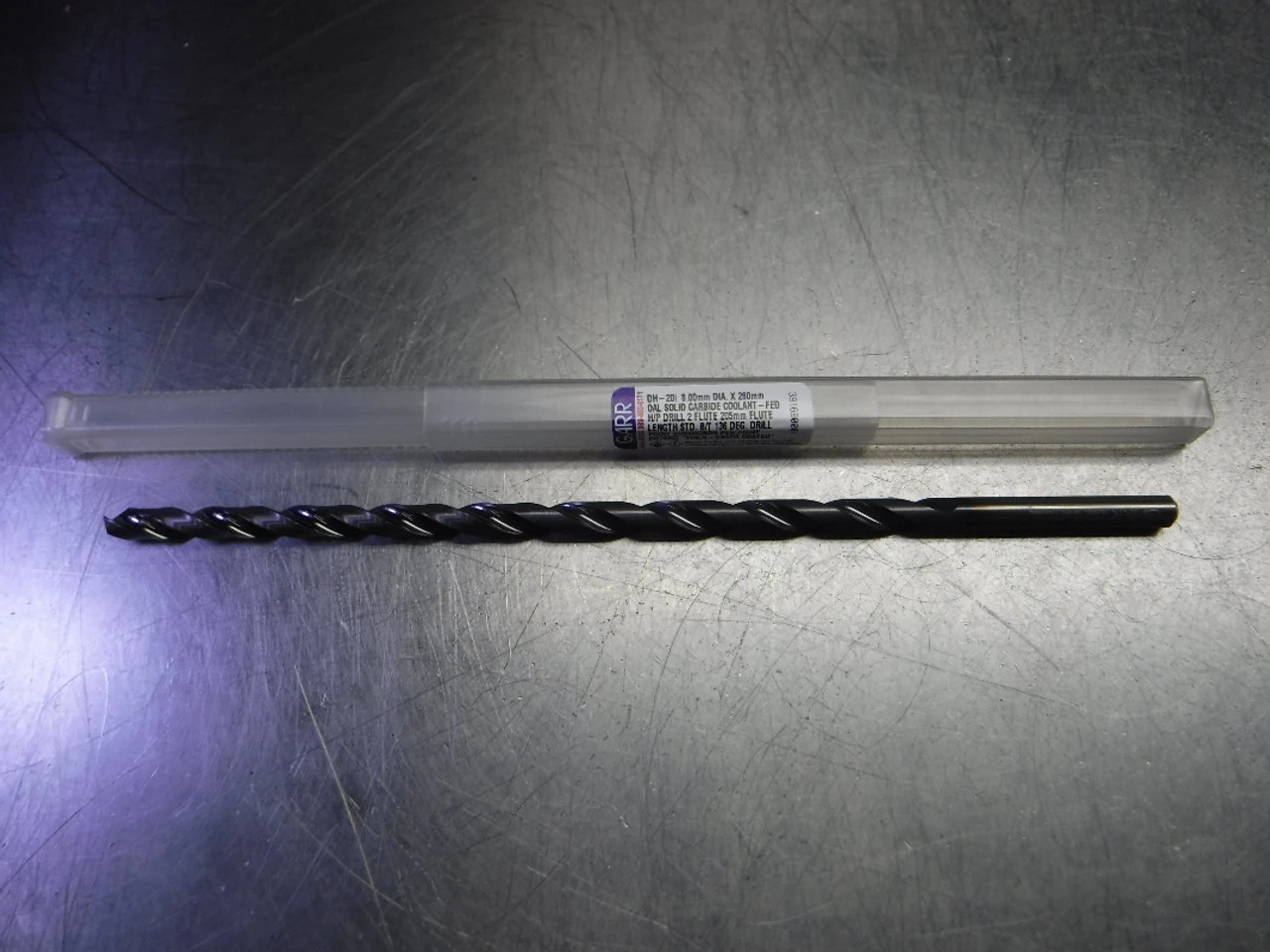 Garr 8mm 2 Flute Coolant Thru Extra Long Carbide Drill 687680 (LOC2188B)