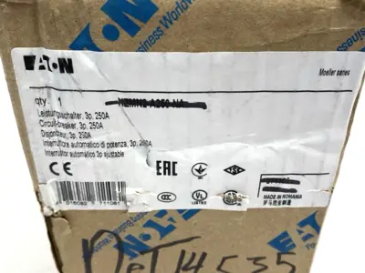 USED EATON MOLDED CASE CIRCUIT BREAKER 3-POLE 250A