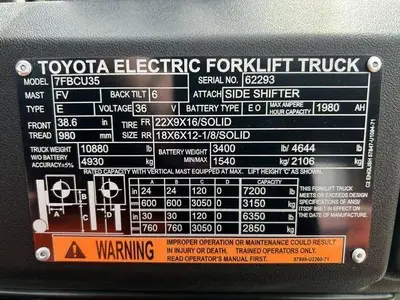 Used 2021 TOYOTA 7FBCU35 Misc Forklifts Illinois US | Somerset Equipment Sales #1542809