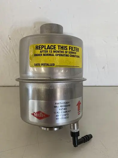 Used VIRTIS VACUUM PUMP EXHAUST FILTER 15PSI @ 400°F KF25 VACUUM FITTING SIZE Pump Parts | Equipment Lab #486068