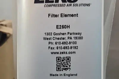 Zeks E250H Coalescing Filter Element Loc5B17