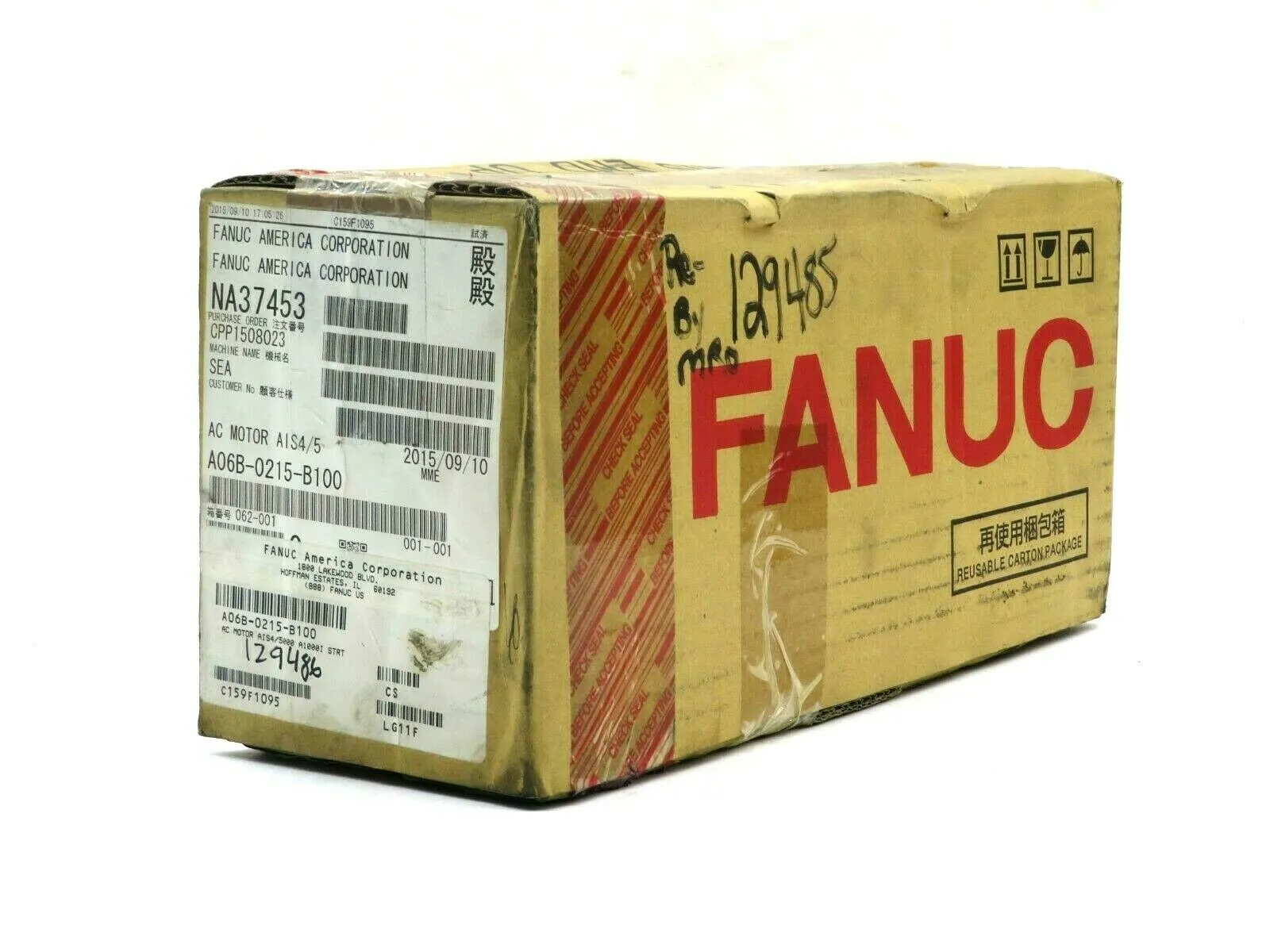 NEW FANUC A06B-0215-B100 AC MOTOR NA37453 A06B0215B100