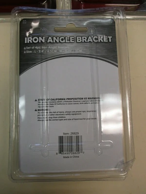 New L-Iron Item# 26829 Angle Brackets (3 lot of 4 pcs)