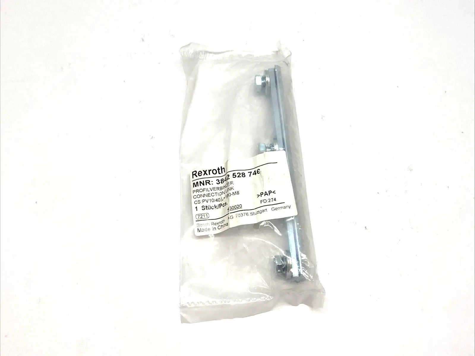 New | in-Stock Bosch Rexroth Connection Link 10mm x 180mm Conveyor Parts Michigan US | Maverick Industrial Sales #1424605