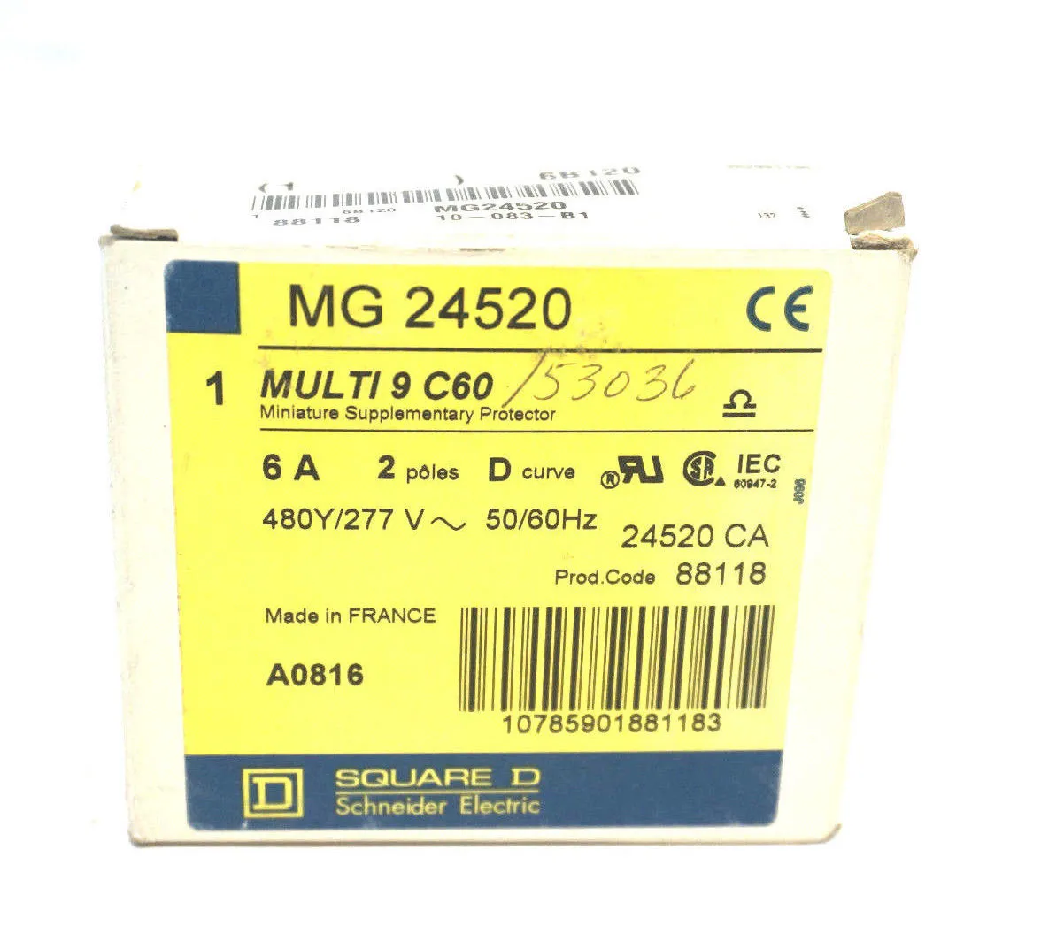 NEW SQUARE D MG24520 SUPPLEMENTARY PROTECTOR MULTI 9 C60