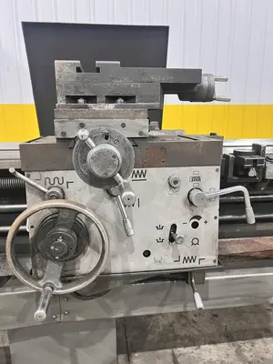 24" X 120" TOOLMEX PONAR MODEL #TUR-63 GAP BED ENGINE LATHE, 3.5" HOLE: STOCK #22195