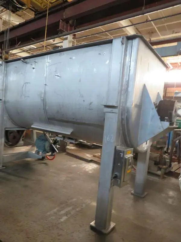 250 Cubic Foot Stainless Steel Ribbon Blender