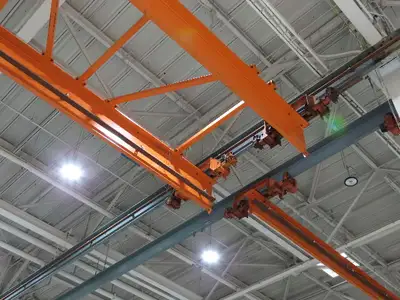 Cleveland Tramrail P&H 10 Ton Double Girder Bridge Crane 45' 10" Span w/Remote