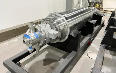 (2) GEA Westfalia ProteinMaster CF 6000 sanitary tricanter rotating assemblies, 316SS.