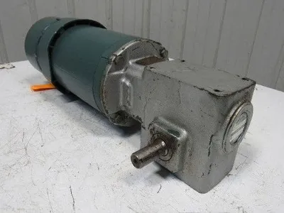 Reliance P56H3439U 5:1 Ratio 208-230/460V 1Hp 3Ph RH Output Gear Motor W/ Brake
