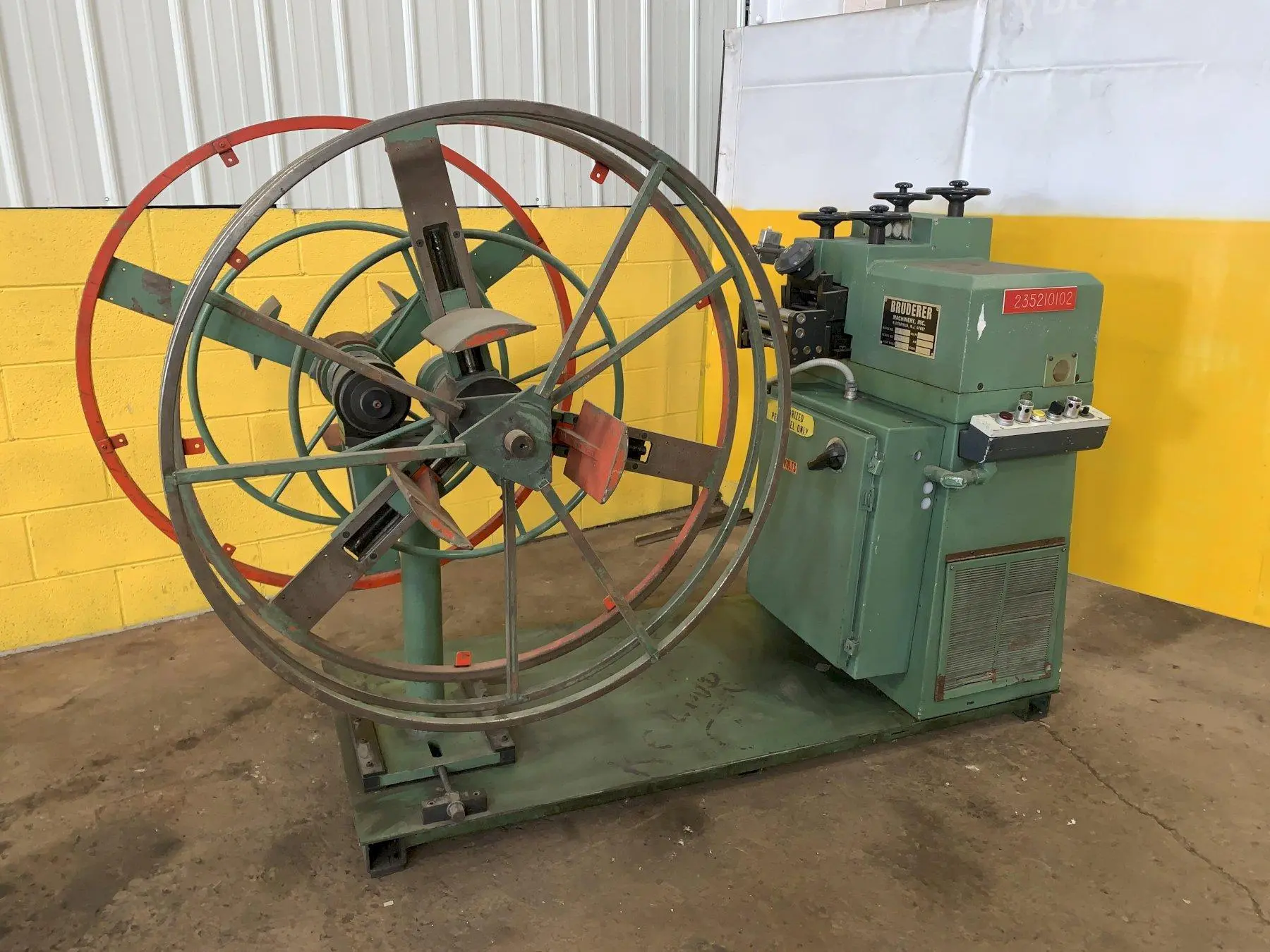 4.7" X .040" BRUDERER MODEL #12120B 19 ROLL PRECISION LEVELER & DOUBLE END UNCOILER: STOCK 13024