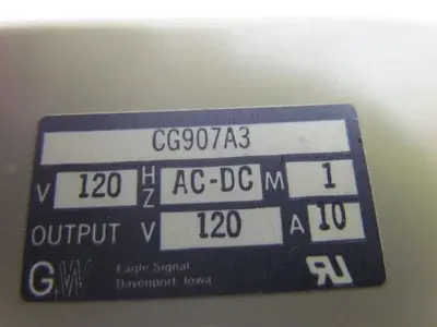 Eagle Signal CG907A3 120V AC/DC Time Delay Relay W/Base 0.25-1.75 Sec