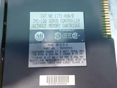 Used ALLENBRADLEY 1771HSN/B Servo Controller Parts Ohio US | HGR 24 #912865