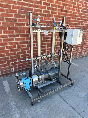 Used MILLIPORE FILTRATION SYSTEM W/ WAUKESHA CHERRY 030 ROTARY LOBE PUMP 5 HP Filtration Equipment California US | Equipment Lab #1364702