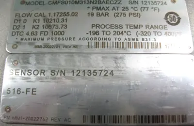 USED Micro Motion CMFS010 M313N2BAECZZ