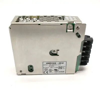 HWS30A-48/A | TDK-Lambda  Switching Power Supply 30W 100-240VAC 0.7A 48VDC 0.65A - Used