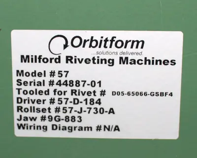 USED ORBITFORM 57