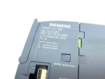 USED SIEMENS SIMATIC S7-1200 DIGITAL I/O MOD. SM 1223 16 DI/16 DO