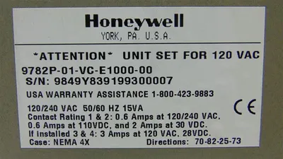 Honeywell 9782P-01-VC-E1000-00 pH/ORP Analyzer Controller Used