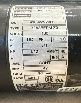 USED Bodine 32A3BEPM-Z3