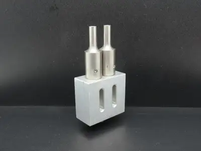SH153B Ultrasonic Welding 3/8" Double Horn Slotted Aluminum Plate 2.5"x 2.28"