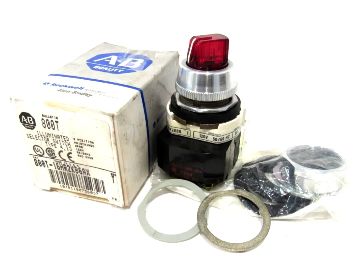 ALLEN BRADLEY 800T-16HR2KB6AX SELECTOR SWITCH SER.T 800T16HR2KB6AX NEW SURPLUS