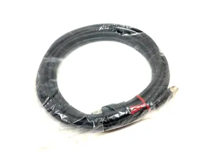 NEW KEYENCE ETHERNET CONNECTION CORDSET M12 TO M12 5M LENGTH