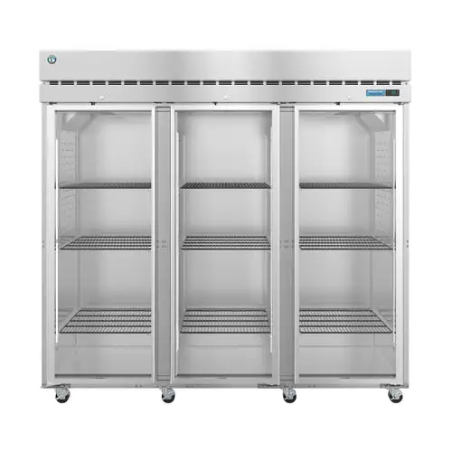 Hoshizaki R3A-FG Steelheart 82 1/2" Three Section Reach In Refrigerator, (3) Left/Right Hinge Glass Doors, 115v