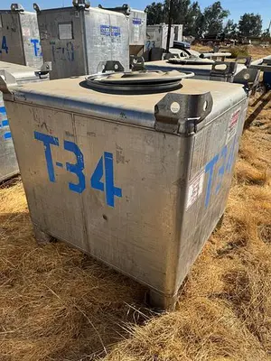 Tank, 350 Gallon, 316 Stainless Steel, LiquiTote, #5991129