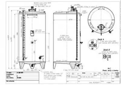 New Stock Letina 528 Gallon / 2000L SW Closed Top Storage Tank