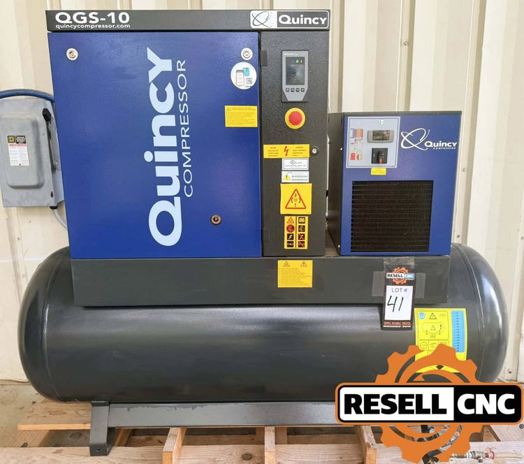 Used 2024 Quincy QGS10D T120 Rotary Screw & Sliding Vane Air Compressors Florida US | Resell CNC #1252501