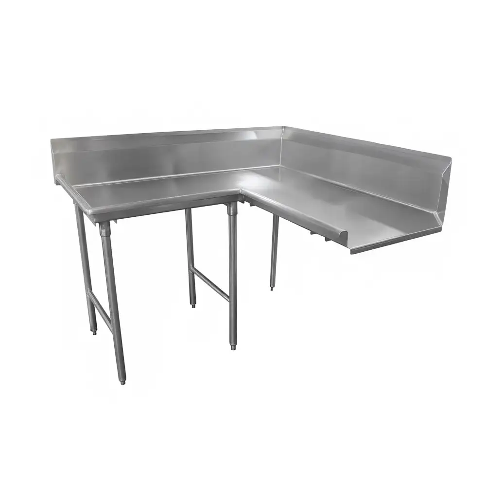 Advance Tabco DTC-K70-48L 47" Komer Clean Dishtable - Crossrails, Stainless Legs, R-L, 14 ga 304 Stainless