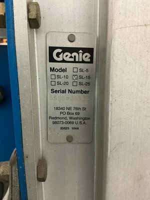 Used Genie SL-15 Vertical Mast Lifts Ohio US | Equipment Recovery Corp. #1331839