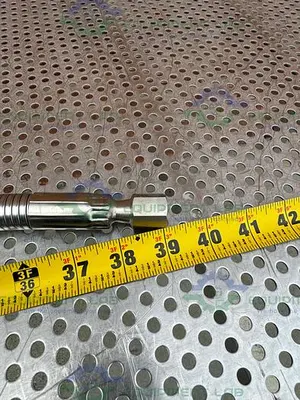 USED AIRGAS STAINLESS STEEL FLEXIBLE HOSE 39" W/ COMPRESSION FITTING, END ATTACHMENTS