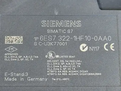 USED SIEMENS 6ES7 322-1HF10-0AA0