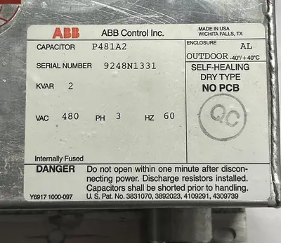 Used ABB P481A2 Miscellaneous Equipment (Electrical & Power) Ohio US | Surplus Asset Holdings #1235544