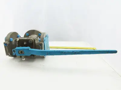 Fluroseal 1-1/2" Flange Class 150 Stainless Steel 3 Way Divert Ball Valve CF8M
