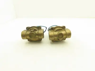 NCD AD12-25 Brass Solenoid Valve 2-Way 1"NPT 115V Normally Open Lot of 2