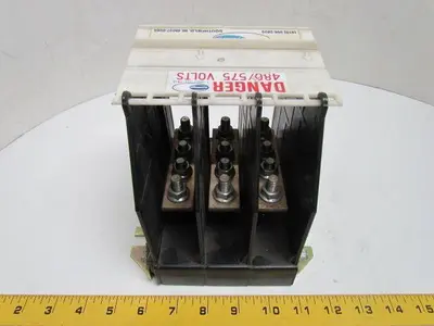 SP-336 480/575Volt Power Block 3/16" Thick by 1"Wide Copper Buss Bars 3/8" Bolts