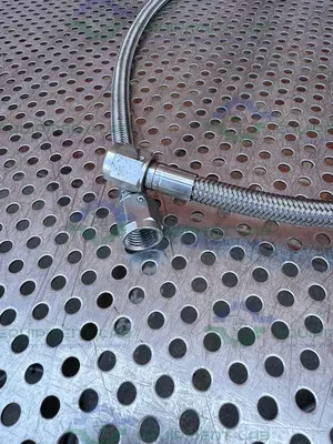 Unbranded 44" Stainless Steel Braided Hose w/ 1/2" NPT Fittings