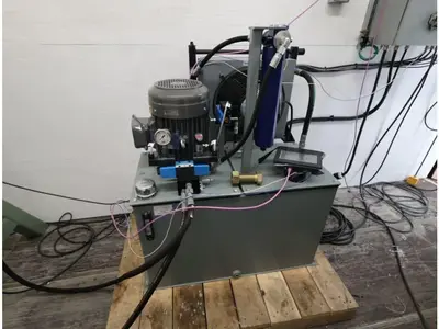 200 TON X 15' BEECHE WIRE CABLE FORCE TENSILE HYDRAULIC TEST BENCH, WITH CONTROLLER & DISPLAY, NEW 2020: YOBRO #25186