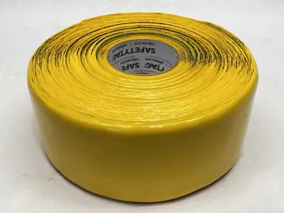 USED SAFETYTAC YELLOW FLOOR MARKING TAPE 4" X 100'